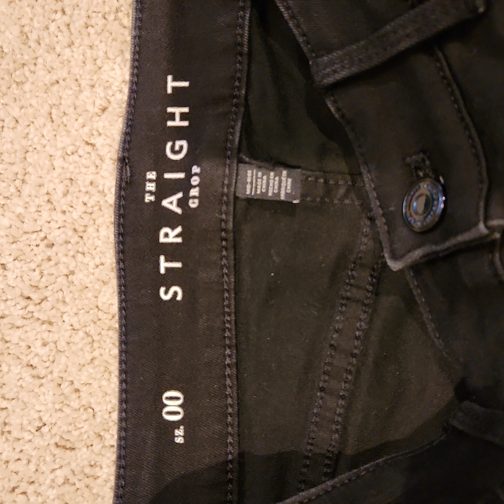 White House Black Market Cropped Black Jeans With Hemline  Embellishment - Picture 4 of 9